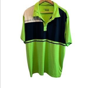 HEAD Green&Blue Polo Collared Golf Shirt L